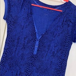 Calvin Klein Blue Animal Print Dress